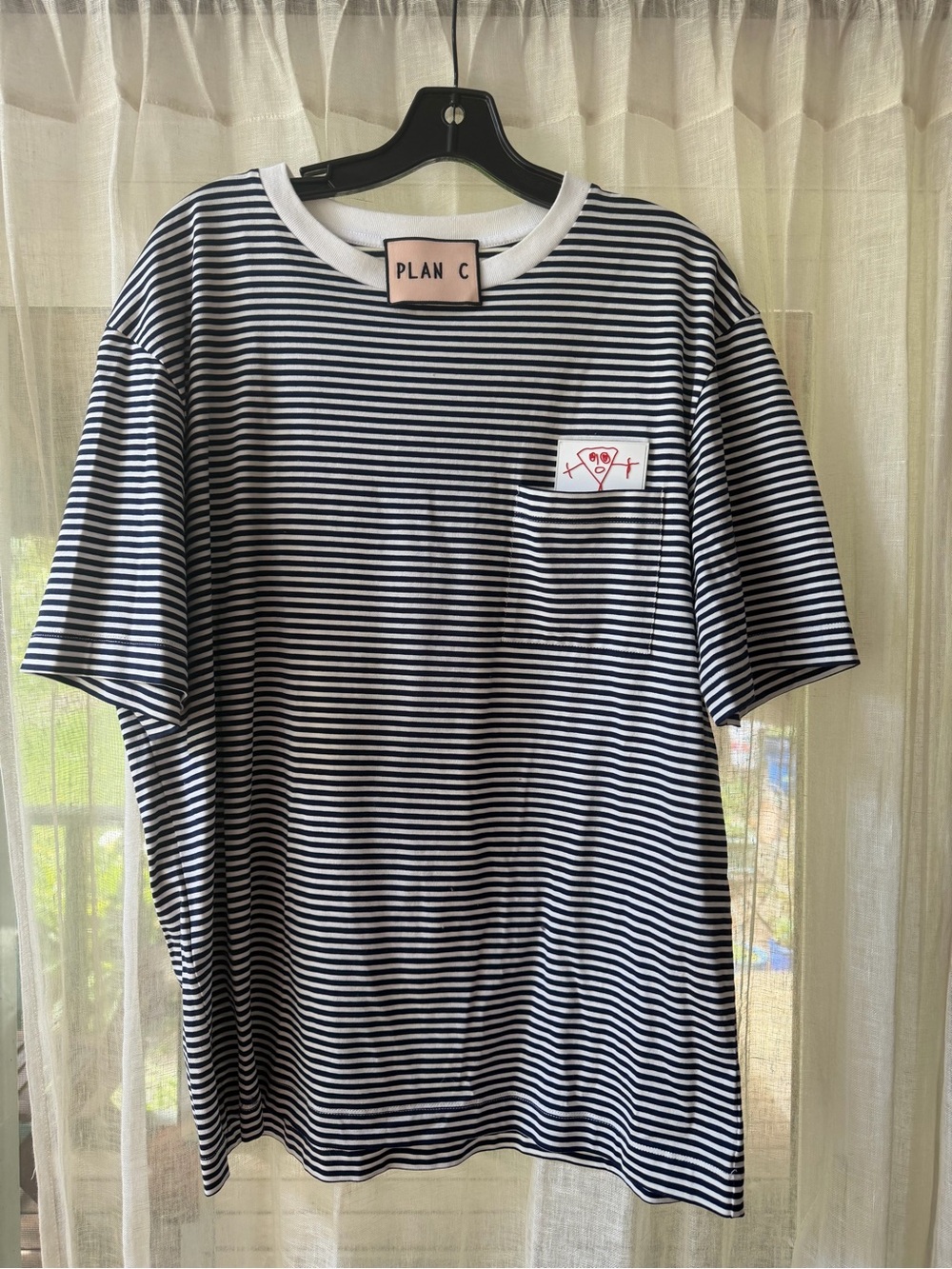 Plan C stripe tee shirt. Size L - Picture 3 of 7